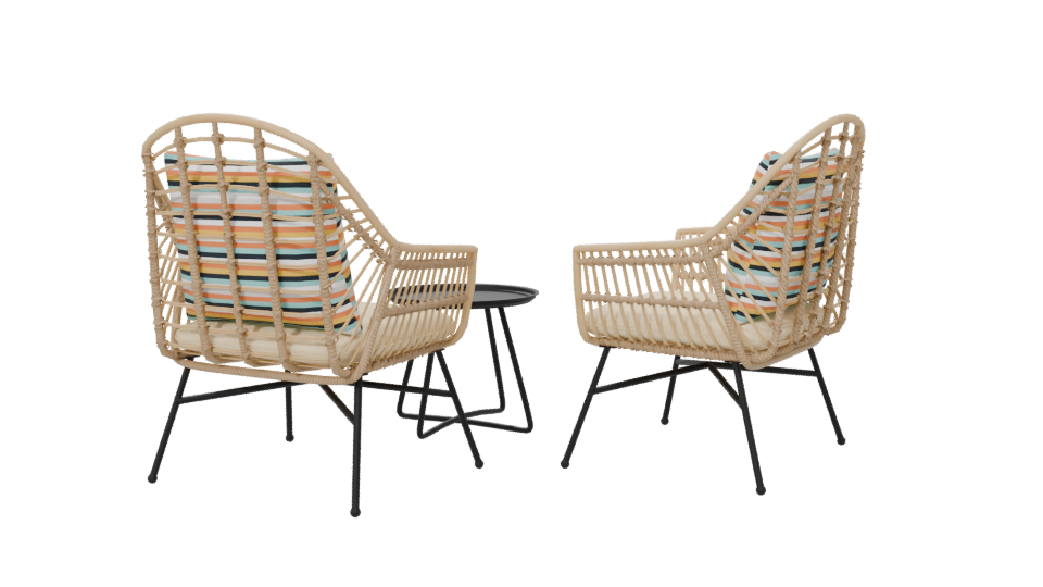 Stylish Outdoor Lounge Set 3D - Professional 3D Model Render 6