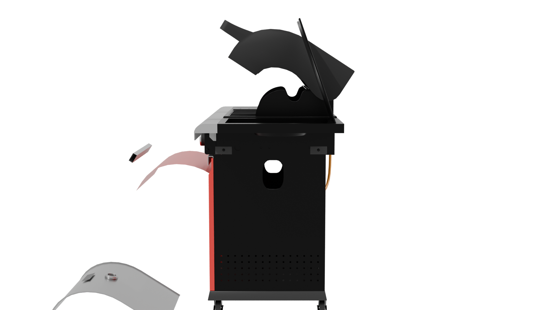 Sleek Outdoor Gas Grill 3D - Professional 3D Model Render 2