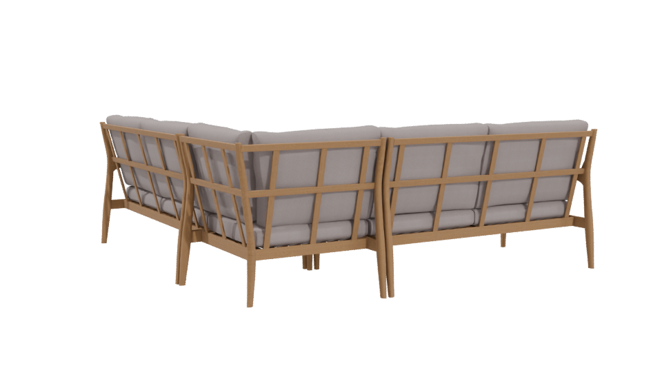 Modern Outdoor Sofa Set 3D - Professional 3D Model Render 4