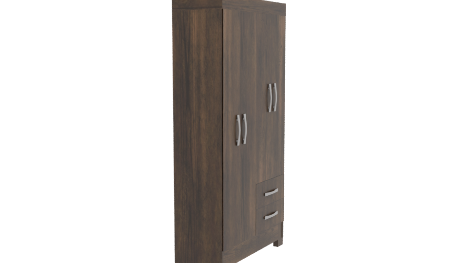 Stylish Wooden Storage Cabinet 3D - Professional 3D Model Render 9