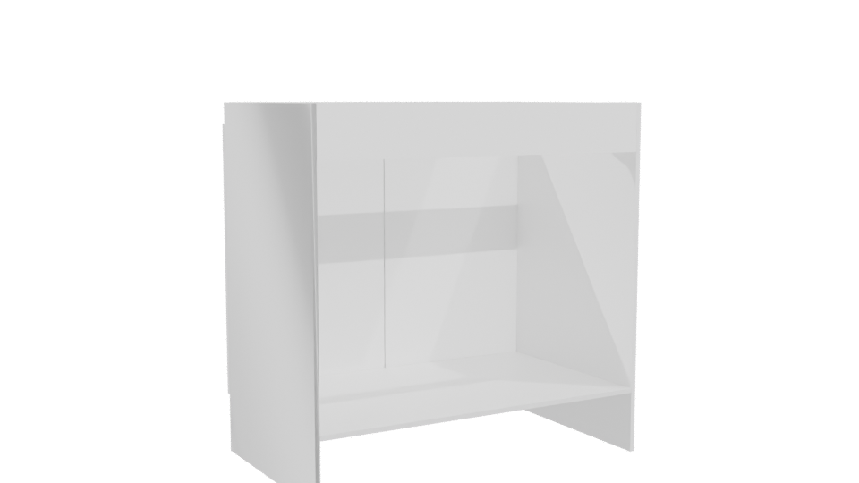 Stylish Utility Sink Cabinet Model - Professional 3D Model Render 4