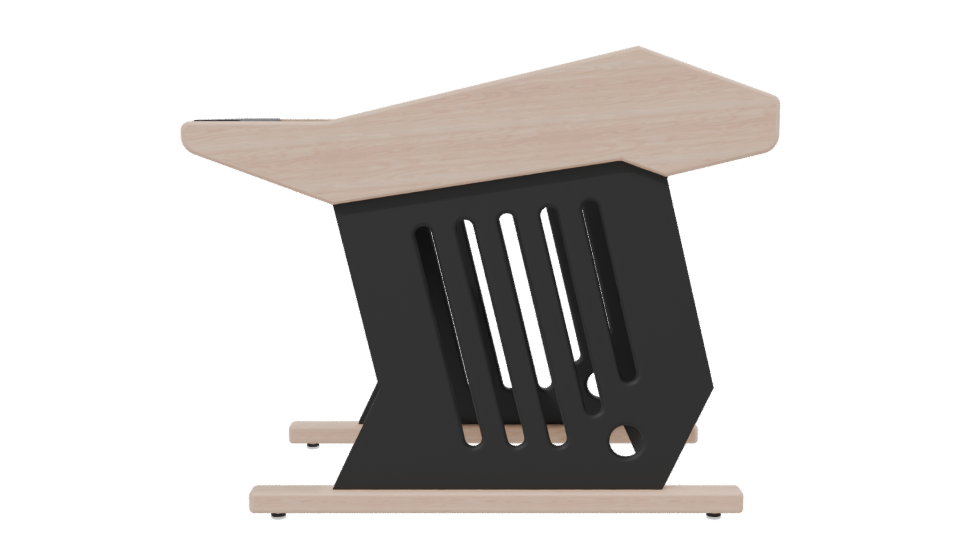 Stylish Wooden Baby Cradle Model - Professional 3D Model Render 2