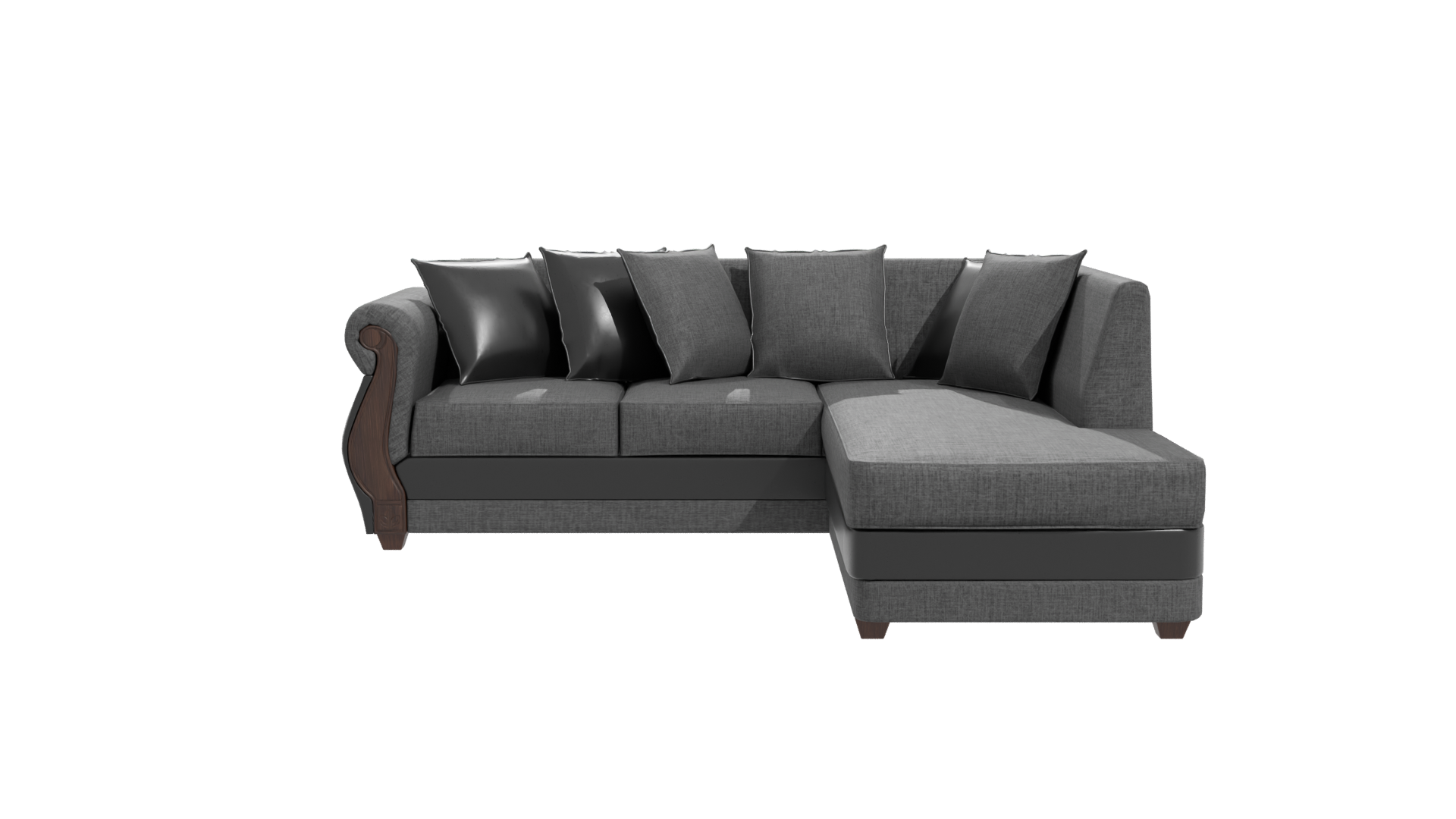 Stylish Corner Sofa 3D Model - Professional 3D Model Render 11