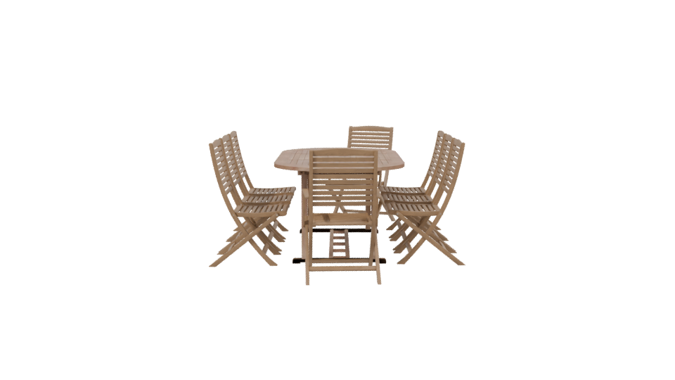 Stylish Outdoor Dining Set 3D - Professional 3D Model Render 2
