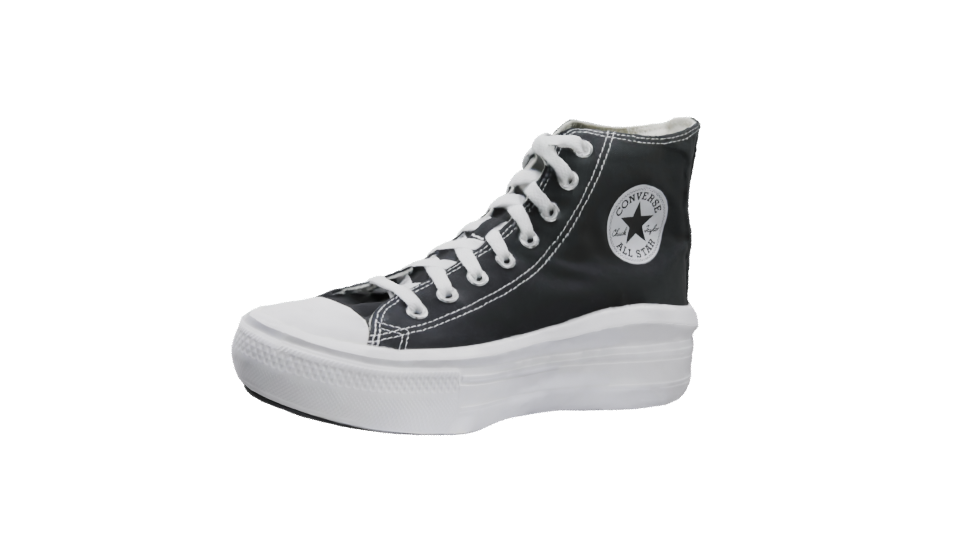 High-Top Canvas Sneakers Model - Professional 3D Model Render 4