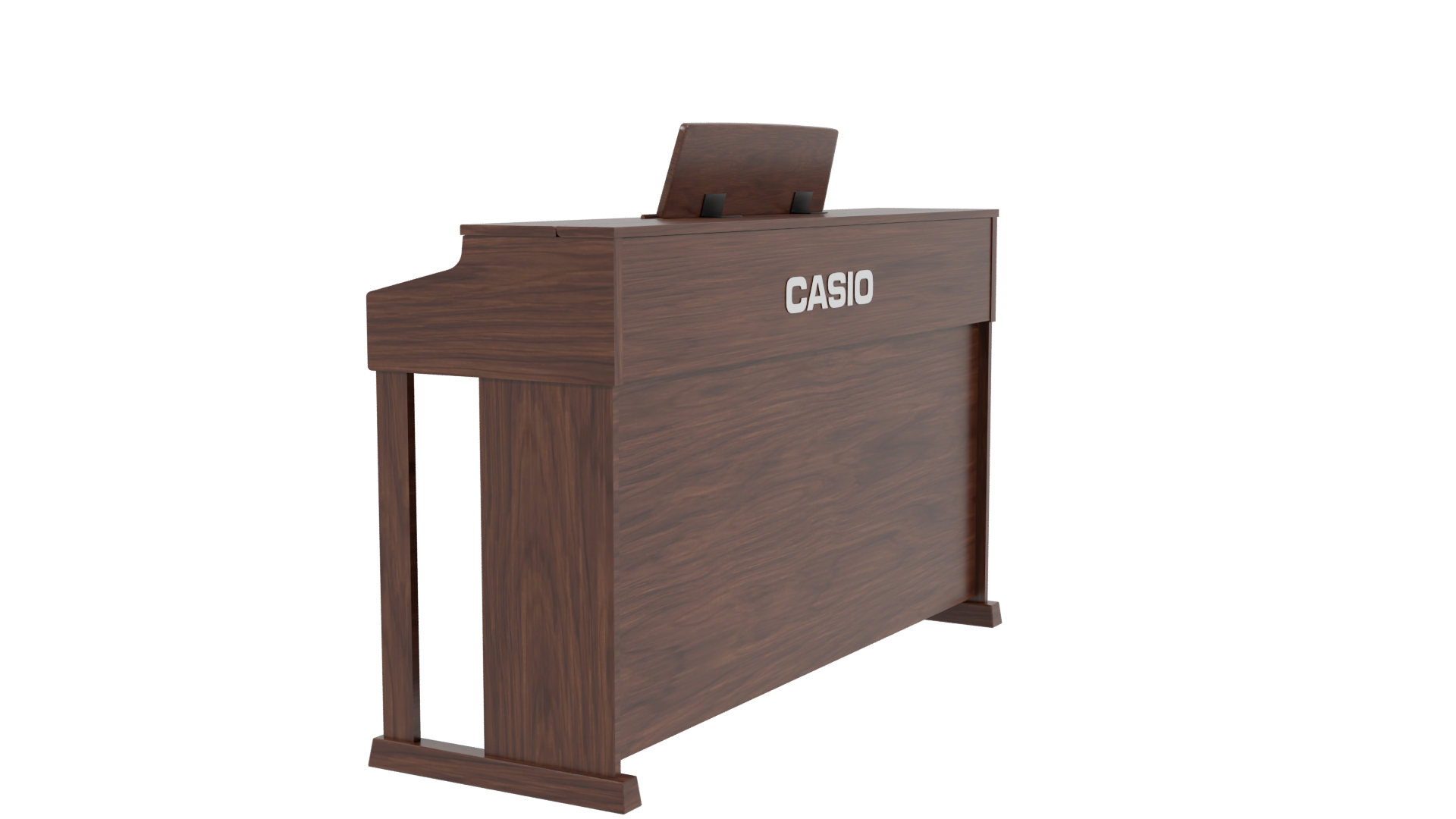 Elegant Wooden Digital Piano 3D Model - Professional 3D Model Render 3