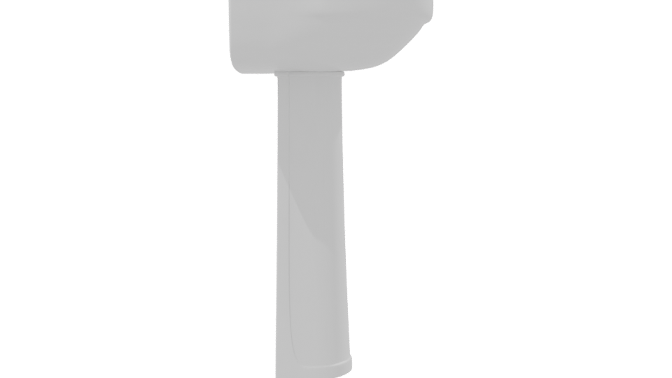 Elegant Pedestal Sink Model 3D - Professional 3D Model Render 8