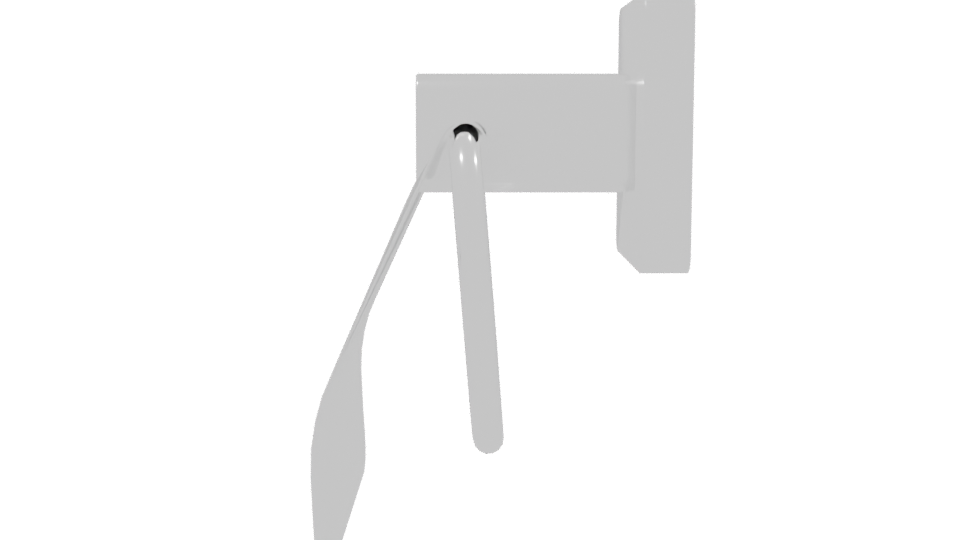 Stylish Modern Wall Hook 3D - Professional 3D Model Render 2