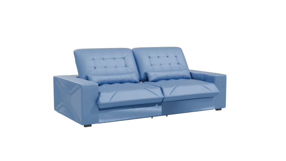 Majestic Blue Sofa 3D Model - Professional 3D Model Render 10