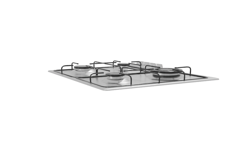 Sleek Gas Cooktop Model 3D - Professional 3D Model Render 7