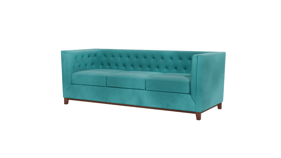 Stylish Velvet Sofa 3D Model - Professional 3D Model Render 12