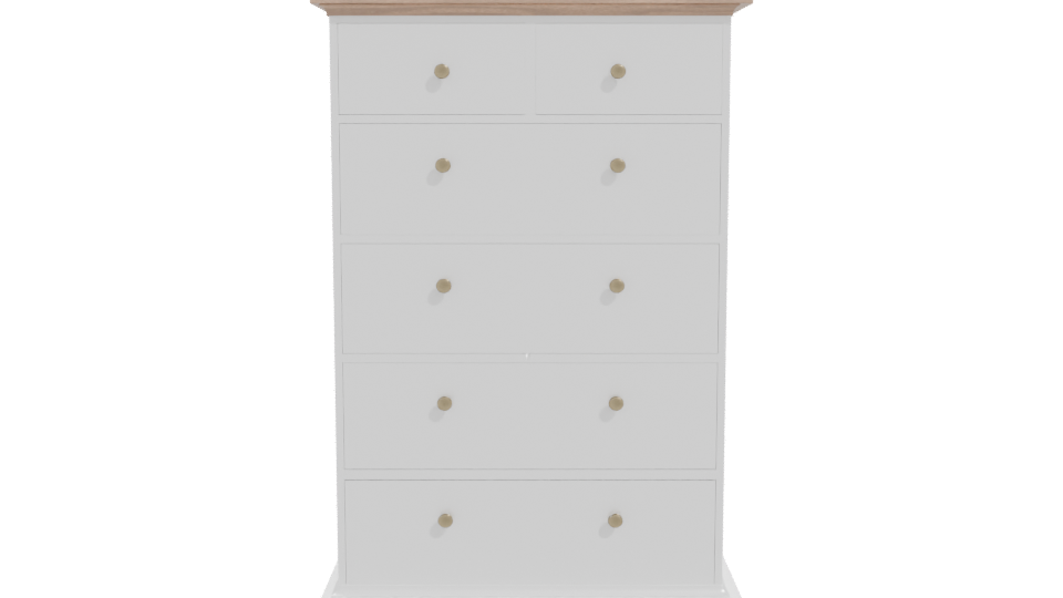 Elegant Wooden Drawer Cabinet 3D - Professional 3D Model Render 11