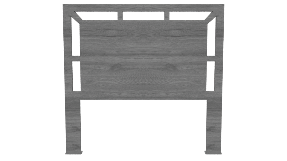 Elegant Upholstered Headboard Model - Professional 3D Model Render 5
