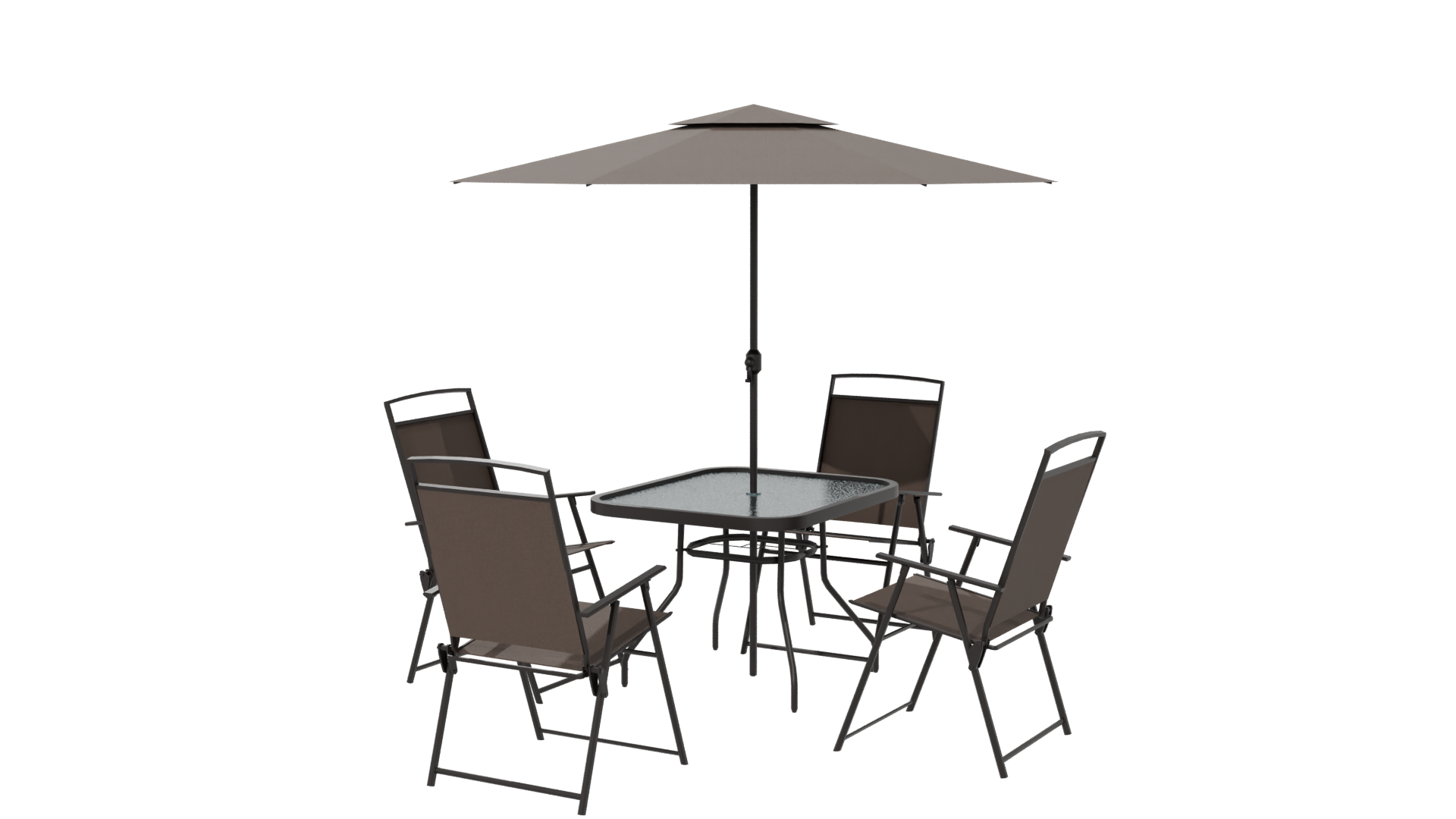 Elegant Outdoor Dining Set 3D Model - Professional 3D Model Render 6