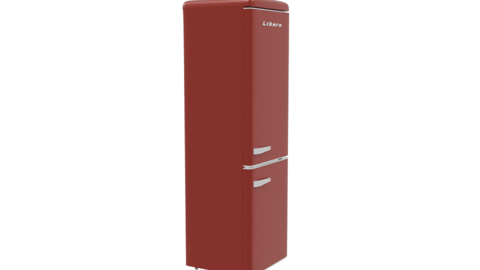 Stylish Vintage Refrigerator Model - Professional 3D Model Render 9