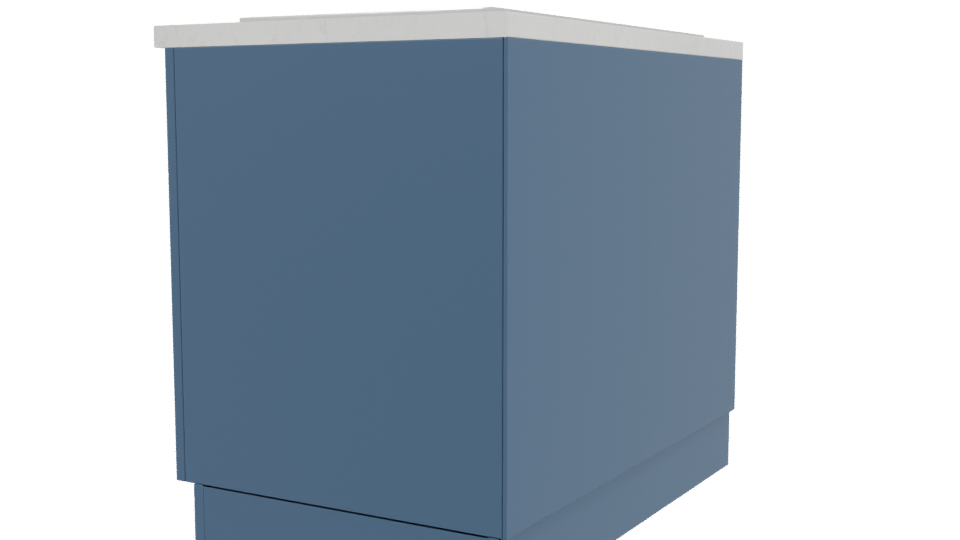 Stylish Modern Kitchen Island 3D - Professional 3D Model Render 3