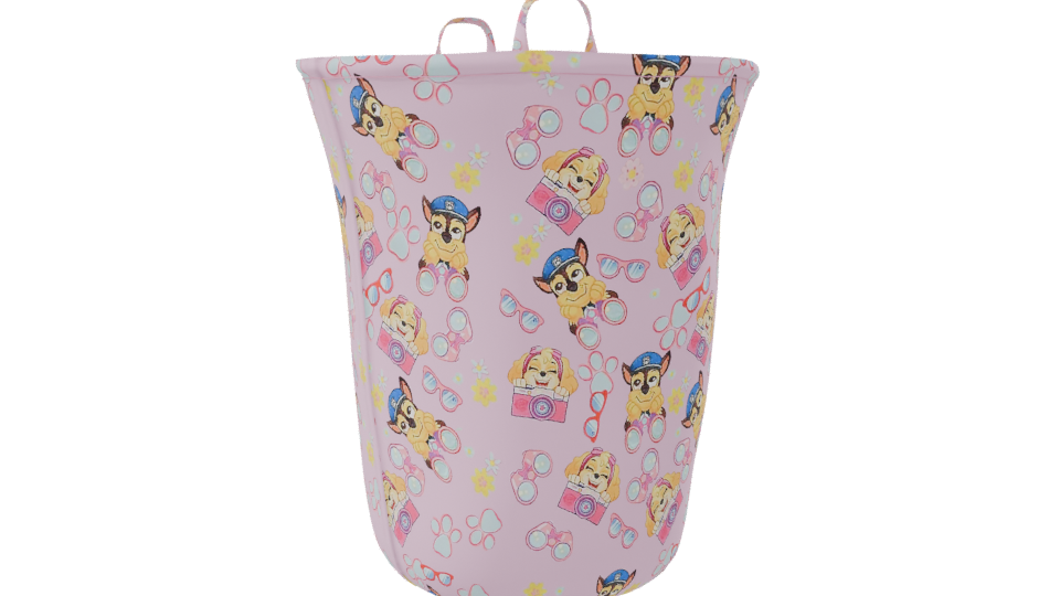 Stylized Pink Kids Storage Bin 3D Model - Professional 3D Model Render 8