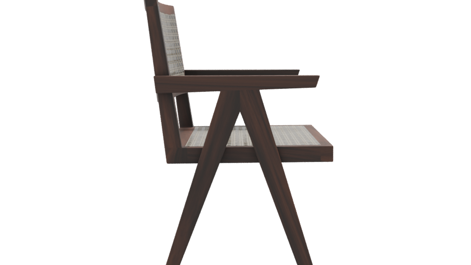 Stylish Modern Wooden Chair 3D - Professional 3D Model Render 8