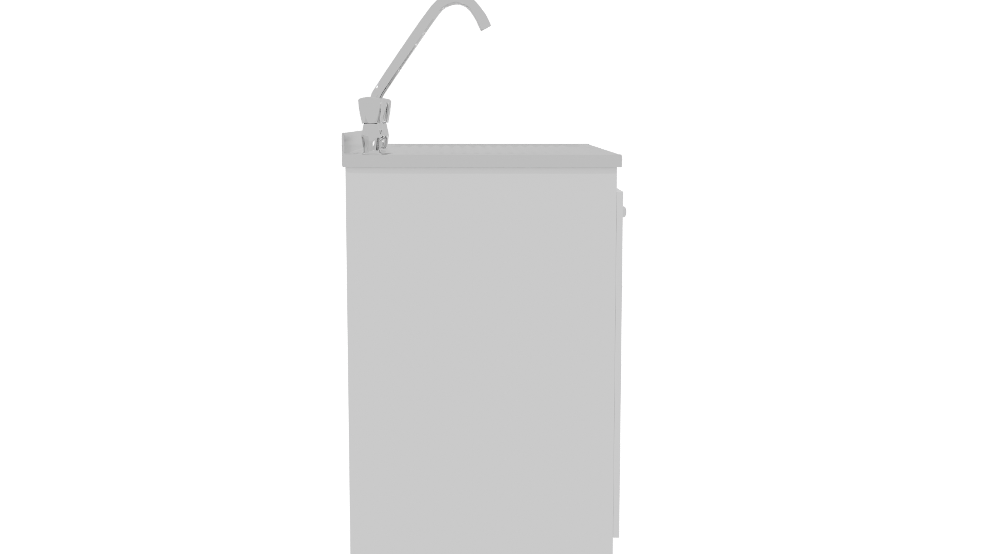 Sleek Kitchen Sink Cabinet Model - Professional 3D Model Render 8