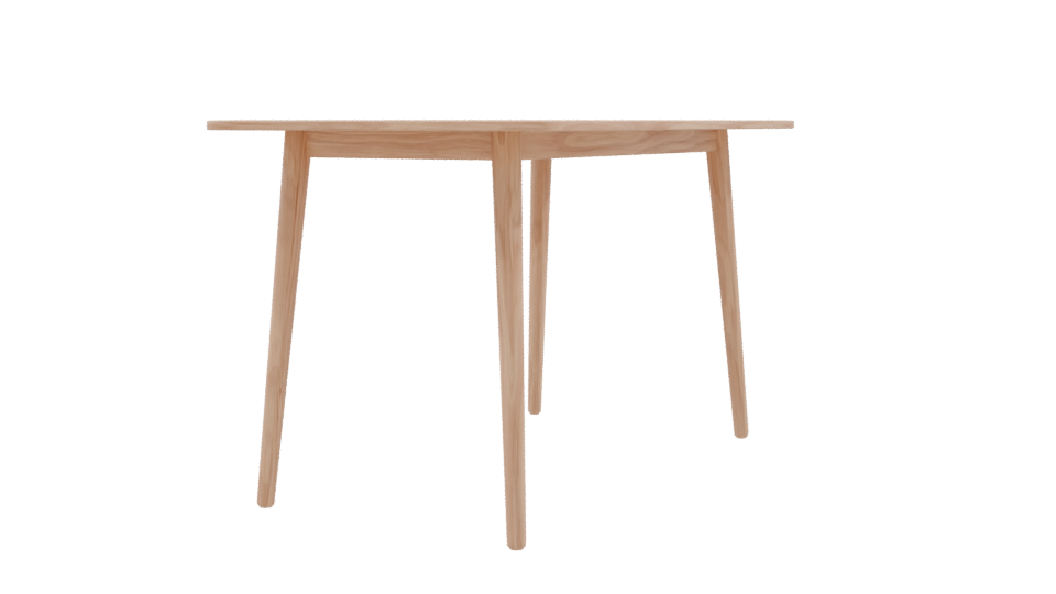 Minimalist Wooden Dining Table 3D - Professional 3D Model Render 9