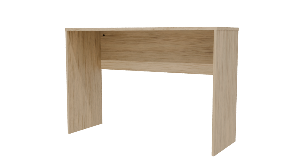 Minimalist Wooden Desk Model - Professional 3D Model Render 6