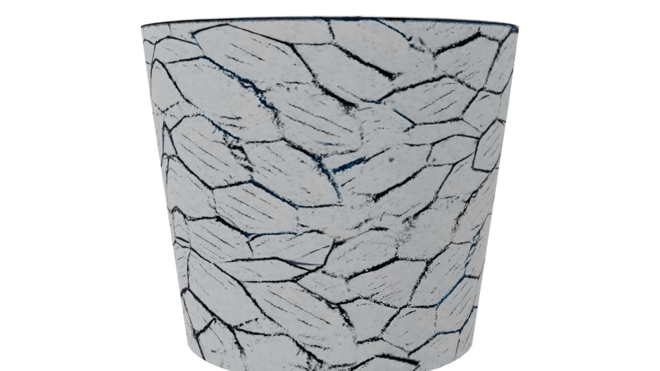 Textured Stone Planter Model - Professional 3D Model Render 7