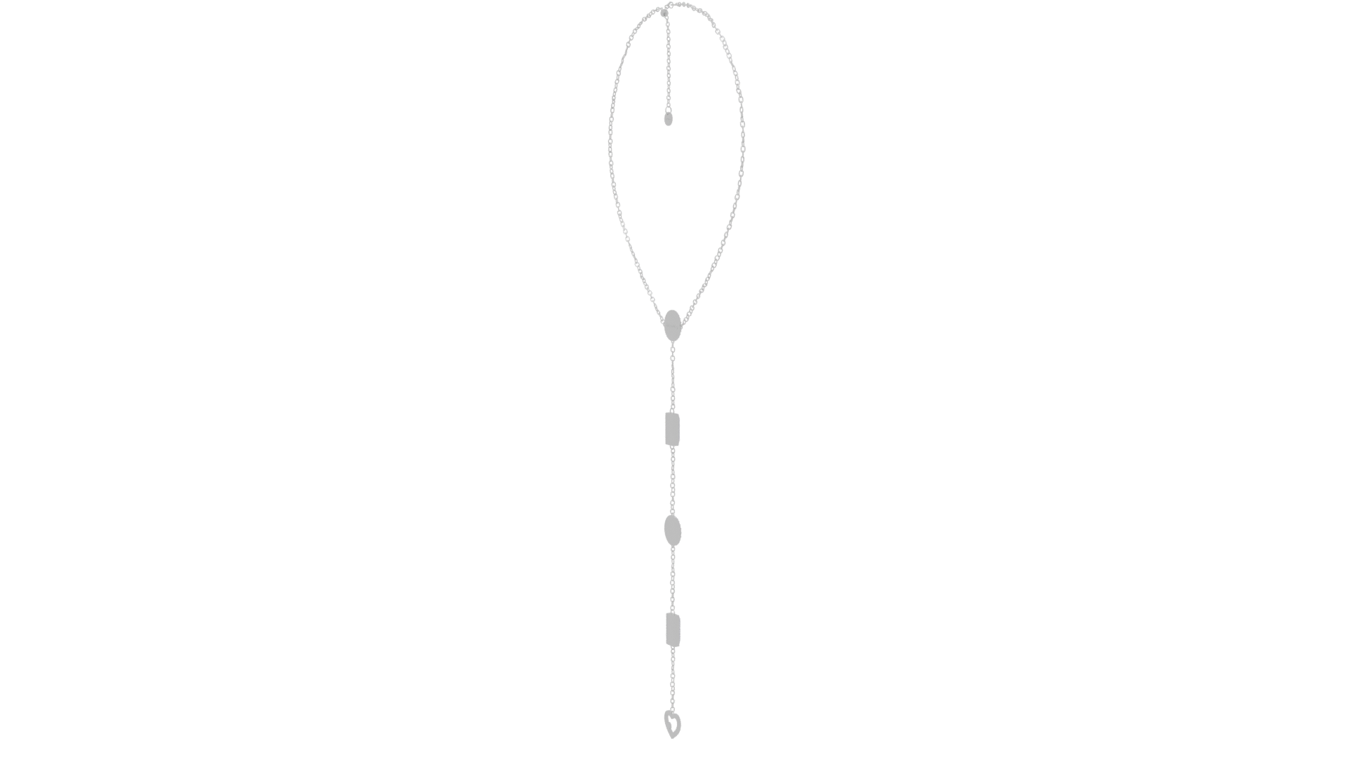 Stylish Silver Necklace 3D Model - Professional 3D Model Render 7