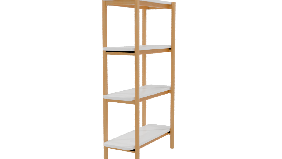 Modern Minimalist Shelf 3D Model - Professional 3D Model Render 9