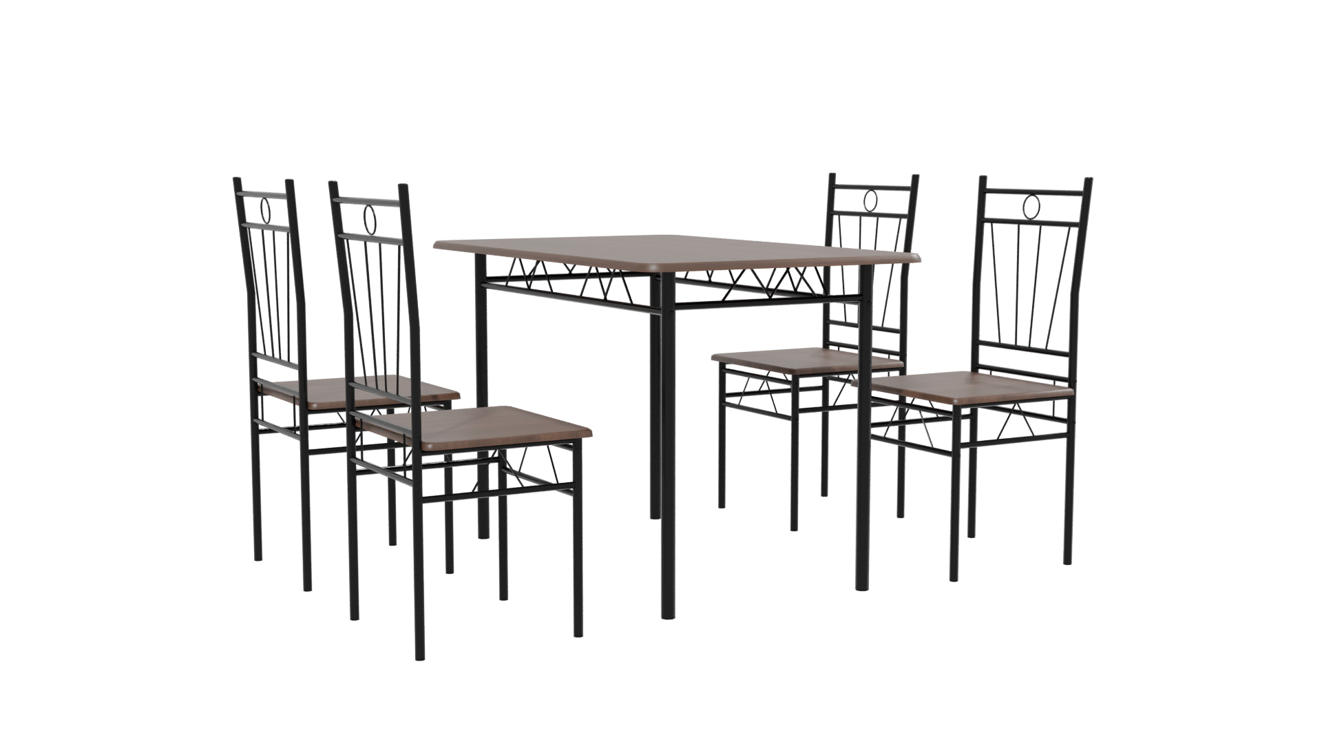 Modern Dining Table Set 3D - Professional 3D Model Render 13