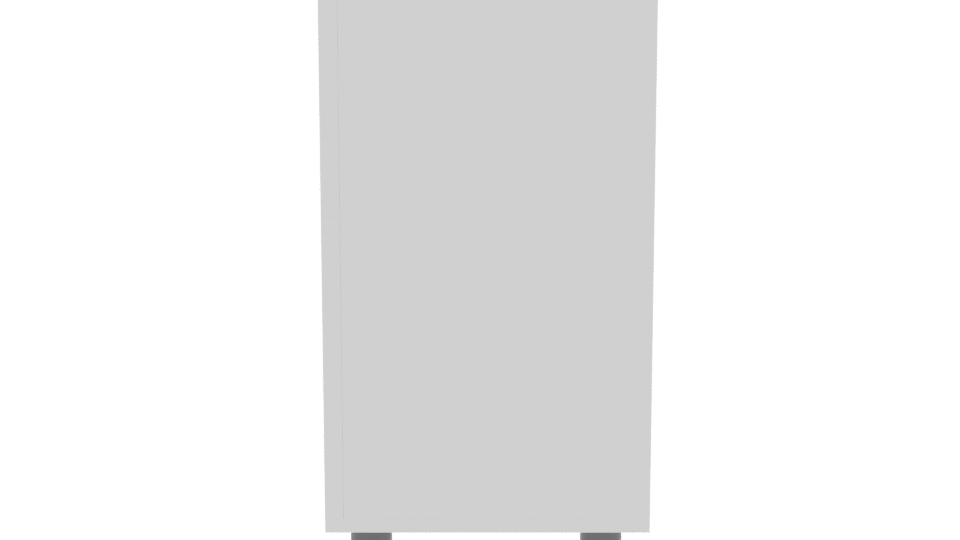 Minimalist White Cabinet Model - Professional 3D Model Render 2