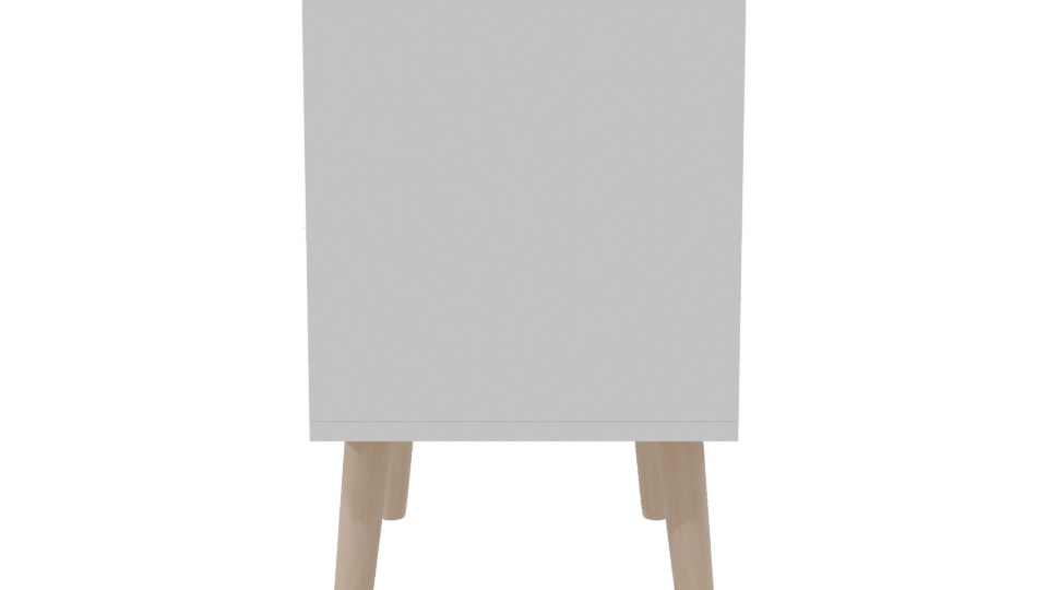 Minimalist Wooden Nightstand 3D Model - Professional 3D Model Render 8