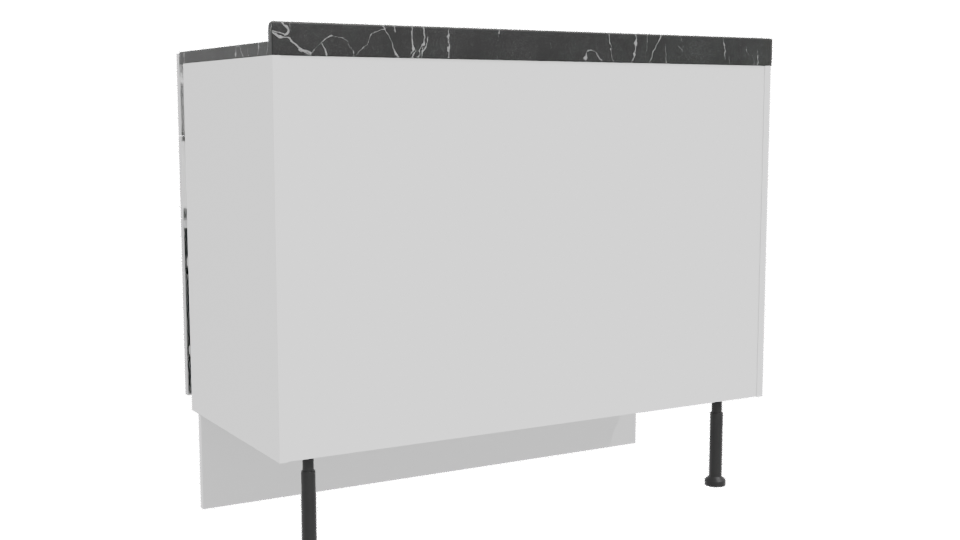 Stylish Modern Kitchen Cabinet 3D - Professional 3D Model Render 4