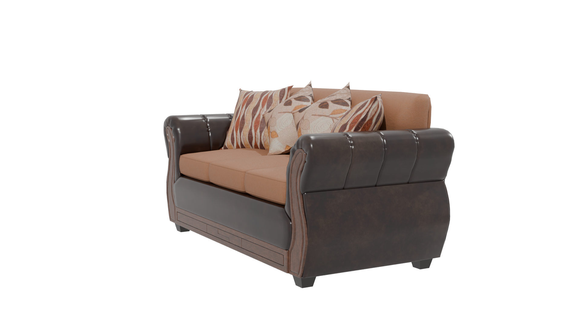 Elegant Brown Sofa 3D Model - Professional 3D Model Render 13