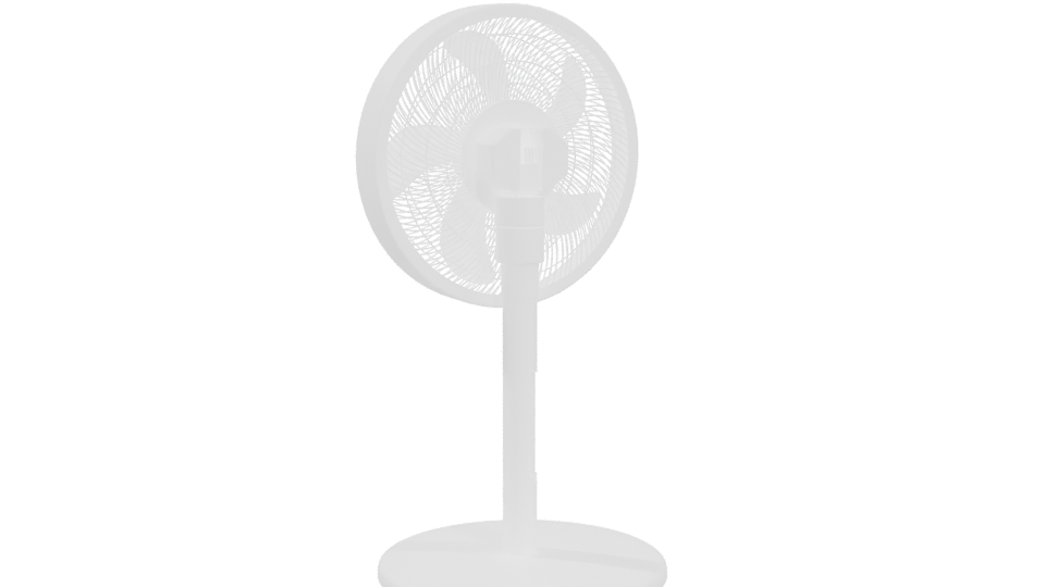 Stylish White Standing Fan 3D - Professional 3D Model Render 4