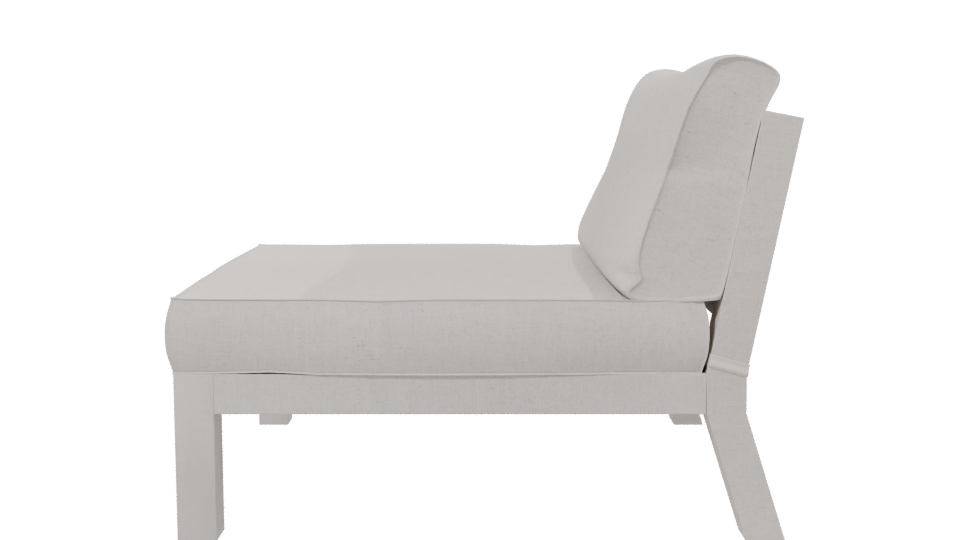 Elegant Minimalist Lounge Chair 3D Model - Professional 3D Model Render 2
