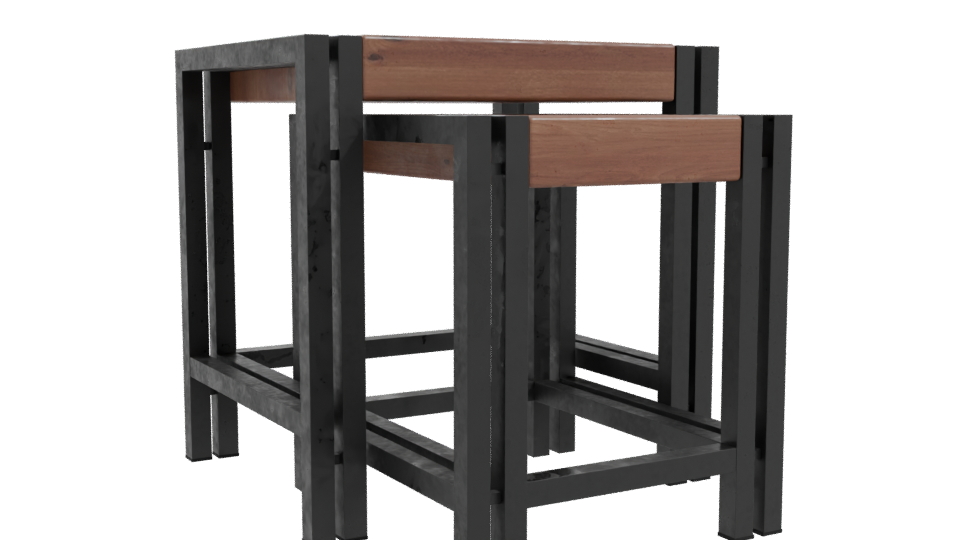 Minimalist Nesting Tables 3D Model - Professional 3D Model Render 10