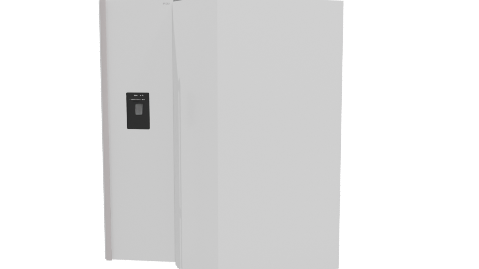 Stylish Double Door Refrigerator 3D - Professional 3D Model Render 4