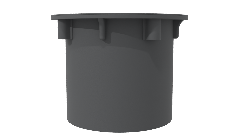 Industrial-Style Round Storage Container 3D Model - Professional 3D Model Render 7