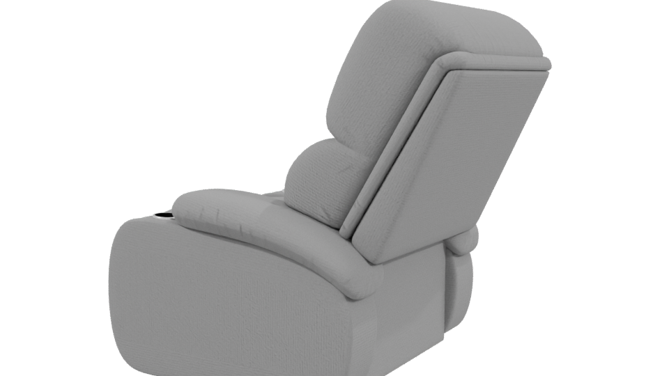 Contemporary Recliner Chair Model - Professional 3D Model Render 3