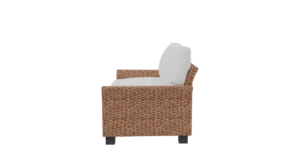 Stylish Outdoor Rattan Sofa 3D Model - Professional 3D Model Render 2