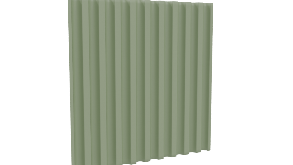 Vertical Corrugated Panel Model - Professional 3D Model Render 4