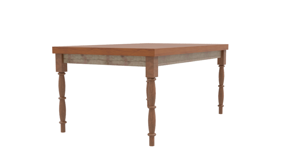 Classic Wooden Dining Table 3D Model - Professional 3D Model Render 9