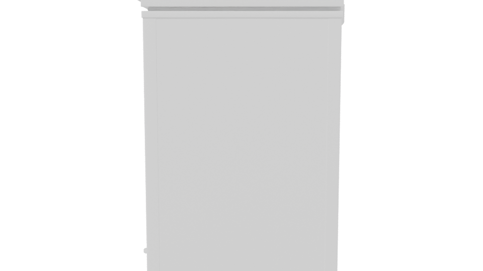 Compact Chest Freezer 3D Model - Professional 3D Model Render 2