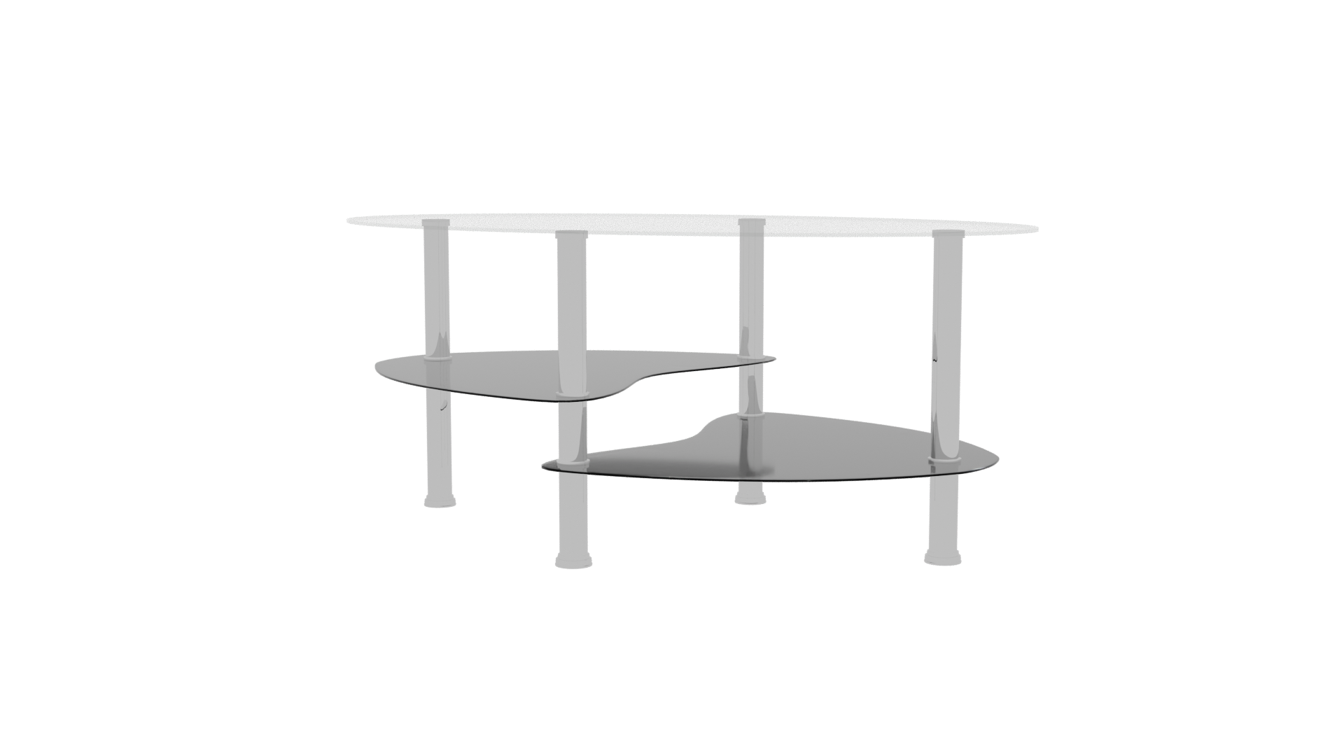 Black Modern Center Table 3D - Professional 3D Model Render 12