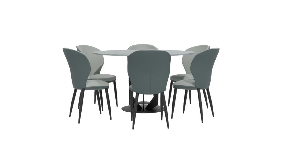 Stylish Dining Table Set 3D - Professional 3D Model Render 12