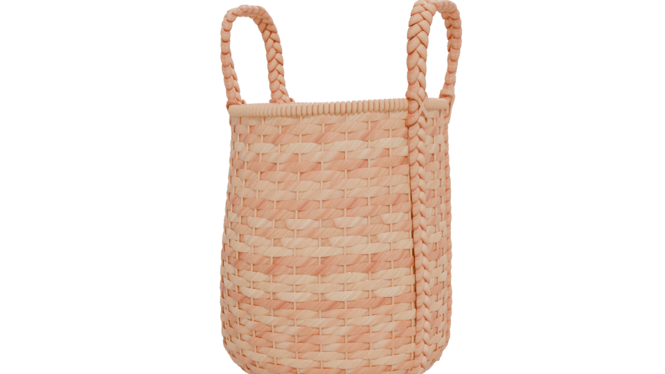 Stylish Handmade Woven Storage Basket 3D Model - Professional 3D Model Render 12