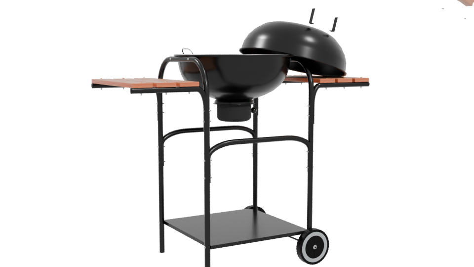 Stylish Outdoor BBQ Grill Model - Professional 3D Model Render 4