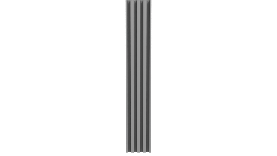 Stylized Vertical Slatted Column Model - Professional 3D Model Render 11