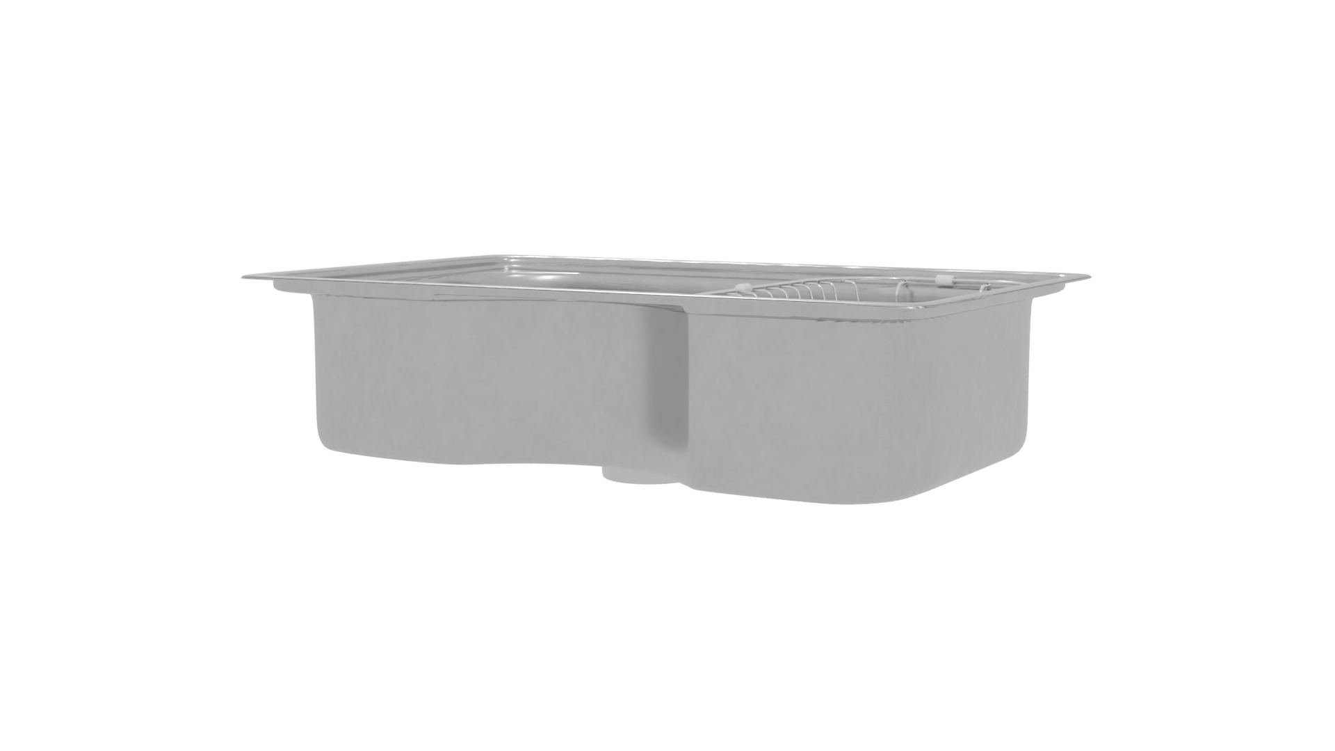 Stainless Steel Kitchen Sink Model - Professional 3D Model Render 15