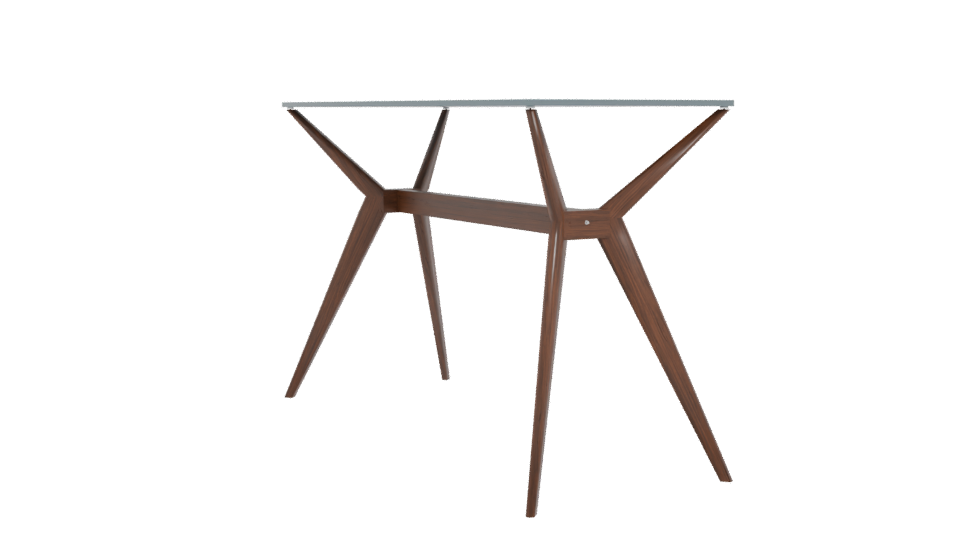 Stylish Wooden Accent Table 3D - Professional 3D Model Render 4